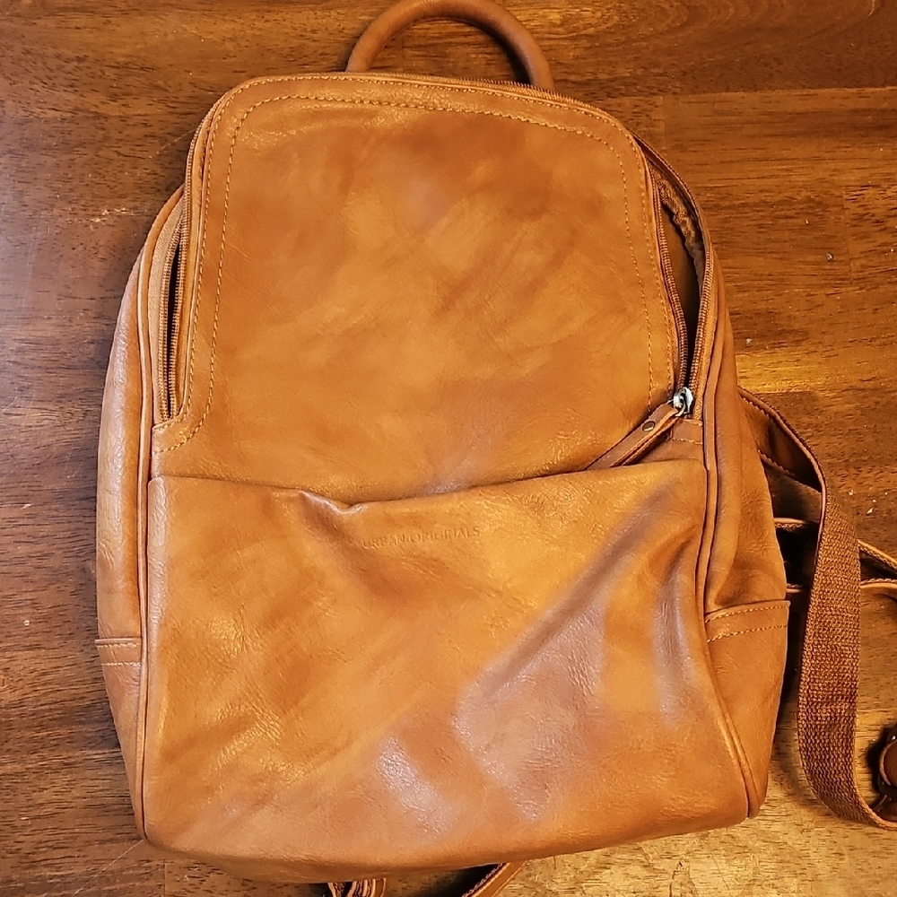 Tan Leather Backpack